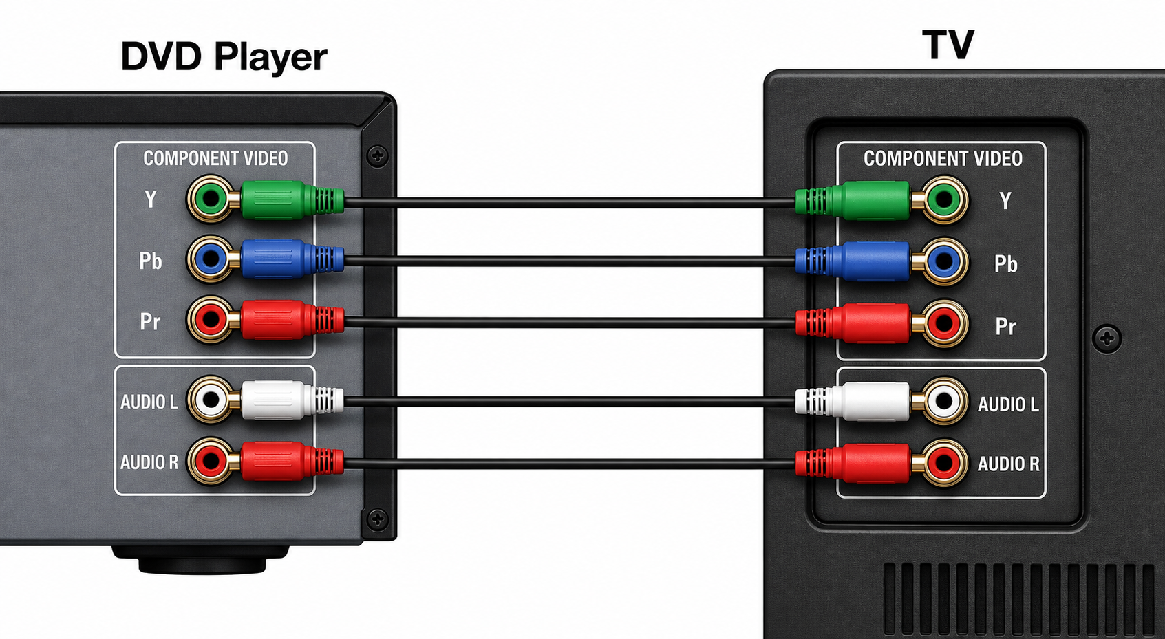 How to Connect TV using Component Video