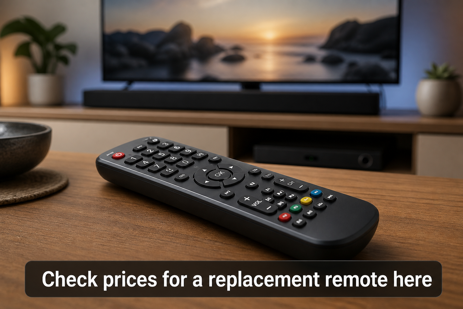 Universal remote control with replacement remote price callout